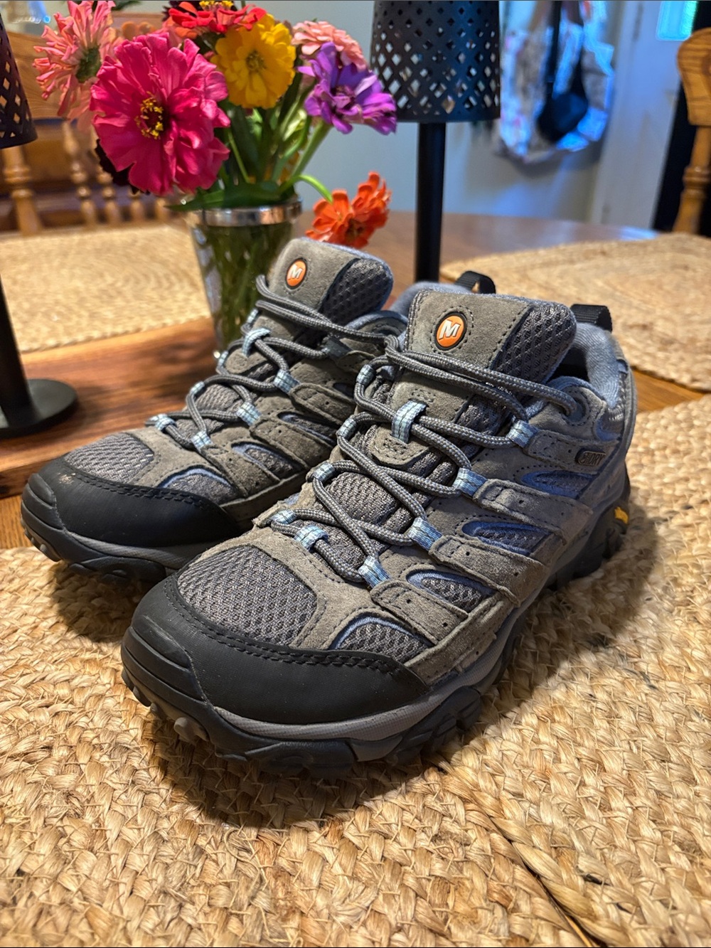 Merrell Gray and Black Women's Trail Hiking Shoes